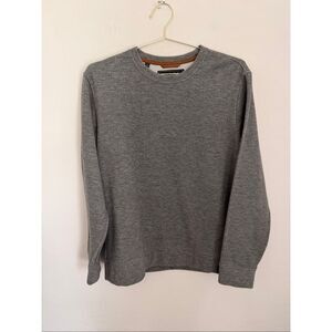 Jachs New York Men's Gray Minimalist Old Money LS Crewneck Pullover Size M